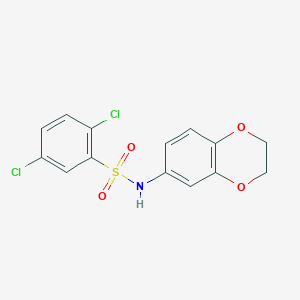 2,5-dichloro-N-(2,3-dihydro-1,4-benzodioxin-6-yl)benzenesulfonamide