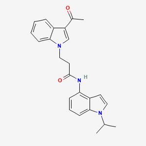 3-(3-acetyl-1H-indol-1-yl)-N-[1-(propan-2-yl)-1H-indol-4-yl]propanamide