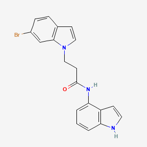 molecular formula C19H16BrN3O B10979763 3-(6-bromo-1H-indol-1-yl)-N-(1H-indol-4-yl)propanamide 