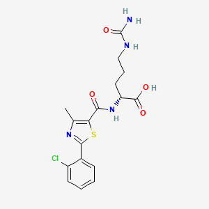 N~5~-carbamoyl-N~2~-{[2-(2-chlorophenyl)-4-methyl-1,3-thiazol-5-yl]carbonyl}-D-ornithine