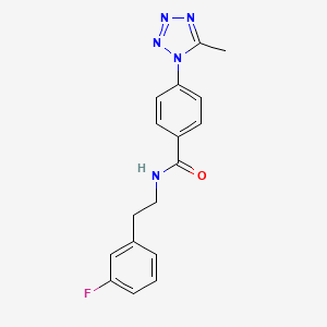 N-[2-(3-fluorophenyl)ethyl]-4-(5-methyl-1H-tetrazol-1-yl)benzamide