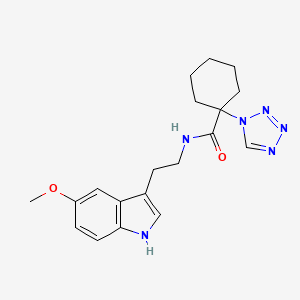 N-[2-(5-methoxy-1H-indol-3-yl)ethyl]-1-(1H-tetrazol-1-yl)cyclohexanecarboxamide