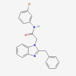 molecular formula C22H18BrN3O B10979857 2-(2-benzyl-1H-benzimidazol-1-yl)-N-(3-bromophenyl)acetamide 