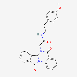 2-(5,11-dioxo-6a,11-dihydroisoindolo[2,1-a]quinazolin-6(5H)-yl)-N-[2-(4-hydroxyphenyl)ethyl]acetamide