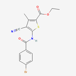 Ethyl 5-(4-bromobenzamido)-4-cyano-3-methylthiophene-2-carboxylate