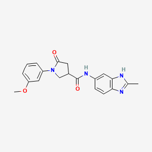 1-(3-methoxyphenyl)-N-(2-methyl-1H-benzimidazol-5-yl)-5-oxopyrrolidine-3-carboxamide