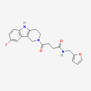 4-(8-fluoro-1,3,4,5-tetrahydro-2H-pyrido[4,3-b]indol-2-yl)-N-(furan-2-ylmethyl)-4-oxobutanamide