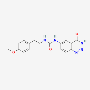 molecular formula C17H17N5O3 B10979918 N-(4-Methoxyphenethyl)-N'-(4-oxo-3,4-dihydro-1,2,3-benzotriazin-6-YL)urea 