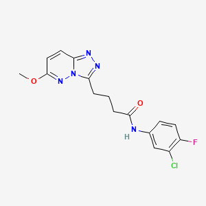 N-(3-chloro-4-fluorophenyl)-4-(6-methoxy[1,2,4]triazolo[4,3-b]pyridazin-3-yl)butanamide