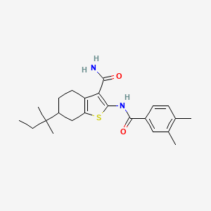 2-{[(3,4-Dimethylphenyl)carbonyl]amino}-6-(2-methylbutan-2-yl)-4,5,6,7-tetrahydro-1-benzothiophene-3-carboxamide