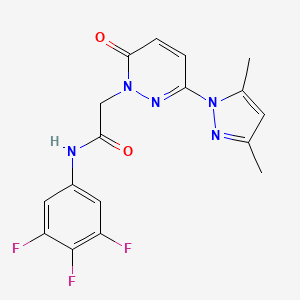 molecular formula C17H14F3N5O2 B10979942 2-[3-(3,5-dimethyl-1H-pyrazol-1-yl)-6-oxopyridazin-1(6H)-yl]-N-(3,4,5-trifluorophenyl)acetamide 