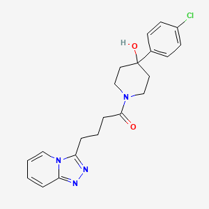 molecular formula C21H23ClN4O2 B10979952 1-[4-(4-Chlorophenyl)-4-hydroxypiperidin-1-yl]-4-([1,2,4]triazolo[4,3-a]pyridin-3-yl)butan-1-one 