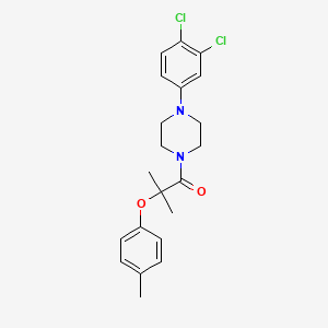 molecular formula C21H24Cl2N2O2 B10980133 1-[4-(3,4-Dichlorophenyl)piperazin-1-yl]-2-methyl-2-(4-methylphenoxy)propan-1-one 