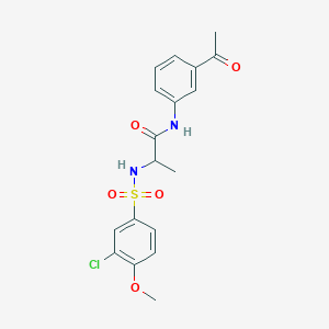 N-(3-acetylphenyl)-N~2~-[(3-chloro-4-methoxyphenyl)sulfonyl]alaninamide