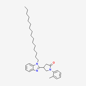 4-(1-hexadecyl-1H-benzimidazol-2-yl)-1-(2-methylphenyl)pyrrolidin-2-one