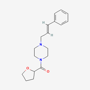 {4-[(2E)-3-phenylprop-2-en-1-yl]piperazin-1-yl}(tetrahydrofuran-2-yl)methanone