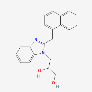 3-[2-(naphthalen-1-ylmethyl)-1H-benzimidazol-1-yl]propane-1,2-diol