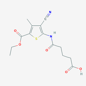 5-{[3-Cyano-5-(ethoxycarbonyl)-4-methylthiophen-2-yl]amino}-5-oxopentanoic acid