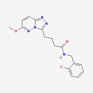 molecular formula C17H18FN5O2 B10980300 N-(2-fluorobenzyl)-4-(6-methoxy[1,2,4]triazolo[4,3-b]pyridazin-3-yl)butanamide 