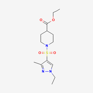 ethyl 1-[(1-ethyl-3-methyl-1H-pyrazol-4-yl)sulfonyl]piperidine-4-carboxylate