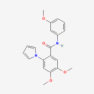 4,5-dimethoxy-N-(3-methoxyphenyl)-2-(1H-pyrrol-1-yl)benzamide