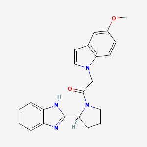 1-[(2S)-2-(1H-benzimidazol-2-yl)pyrrolidin-1-yl]-2-(5-methoxy-1H-indol-1-yl)ethanone