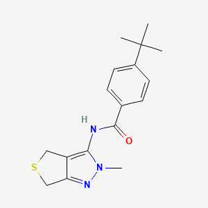 4-tert-butyl-N-(2-methyl-2,6-dihydro-4H-thieno[3,4-c]pyrazol-3-yl)benzamide