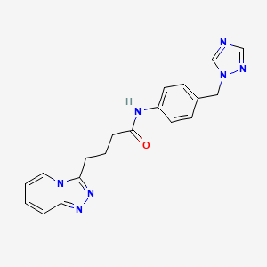 4-([1,2,4]triazolo[4,3-a]pyridin-3-yl)-N-[4-(1H-1,2,4-triazol-1-ylmethyl)phenyl]butanamide