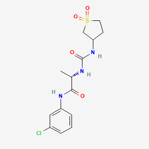 N-(3-chlorophenyl)-N~2~-[(1,1-dioxidotetrahydrothiophen-3-yl)carbamoyl]-L-alaninamide