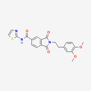 2-[2-(3,4-dimethoxyphenyl)ethyl]-1,3-dioxo-N-(1,3-thiazol-2-yl)-2,3-dihydro-1H-isoindole-5-carboxamide