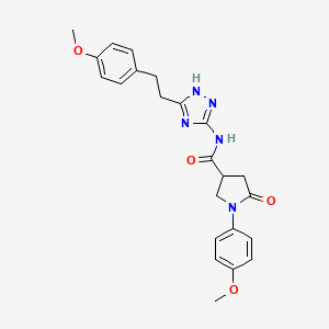 1-(4-methoxyphenyl)-N-{3-[2-(4-methoxyphenyl)ethyl]-1H-1,2,4-triazol-5-yl}-5-oxopyrrolidine-3-carboxamide