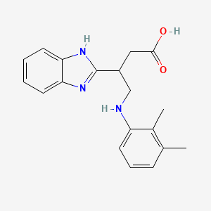 molecular formula C19H21N3O2 B10980399 3-(1H-benzimidazol-2-yl)-4-[(2,3-dimethylphenyl)amino]butanoic acid 