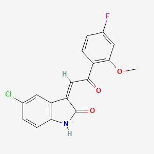 (3Z)-5-chloro-3-[2-(4-fluoro-2-methoxyphenyl)-2-oxoethylidene]-1,3-dihydro-2H-indol-2-one