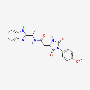 N-[1-(1H-benzimidazol-2-yl)ethyl]-2-[1-(4-methoxyphenyl)-2,5-dioxoimidazolidin-4-yl]acetamide