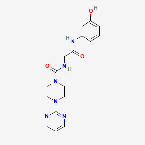 N-{2-[(3-hydroxyphenyl)amino]-2-oxoethyl}-4-(pyrimidin-2-yl)piperazine-1-carboxamide