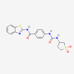 N-[(2E)-1,3-benzothiazol-2(3H)-ylidene]-4-{[(1,1-dioxidotetrahydrothiophen-3-yl)carbamoyl]amino}benzamide