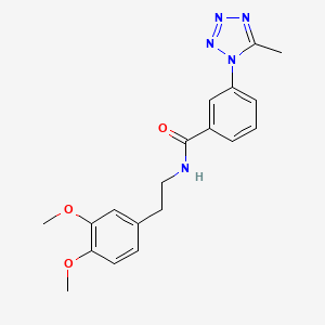 molecular formula C19H21N5O3 B10980439 N-[2-(3,4-dimethoxyphenyl)ethyl]-3-(5-methyl-1H-tetrazol-1-yl)benzamide 