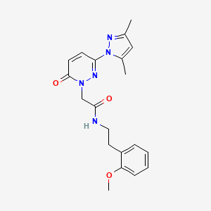 molecular formula C20H23N5O3 B10980440 2-[3-(3,5-dimethyl-1H-pyrazol-1-yl)-6-oxopyridazin-1(6H)-yl]-N-[2-(2-methoxyphenyl)ethyl]acetamide 