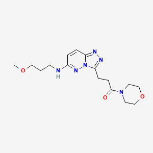 3-{6-[(3-Methoxypropyl)amino][1,2,4]triazolo[4,3-b]pyridazin-3-yl}-1-(morpholin-4-yl)propan-1-one