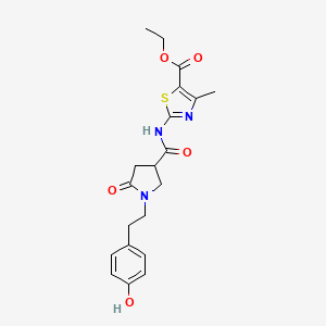 Ethyl 2-[({1-[2-(4-hydroxyphenyl)ethyl]-5-oxopyrrolidin-3-yl}carbonyl)amino]-4-methyl-1,3-thiazole-5-carboxylate