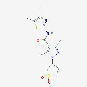 N-(4,5-dimethylthiazol-2-yl)-1-(1,1-dioxidotetrahydrothiophen-3-yl)-3,5-dimethyl-1H-pyrazole-4-carboxamide