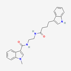 molecular formula C24H26N4O2 B10980453 N-(2-{[4-(1H-indol-3-yl)butanoyl]amino}ethyl)-1-methyl-1H-indole-3-carboxamide 