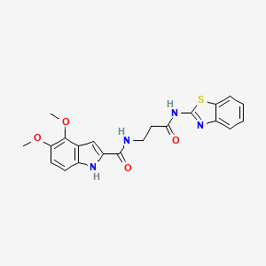 N~2~-[3-(1,3-benzothiazol-2-ylamino)-3-oxopropyl]-4,5-dimethoxy-1H-indole-2-carboxamide