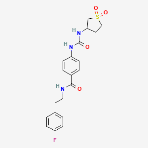 4-{[(1,1-dioxidotetrahydrothiophen-3-yl)carbamoyl]amino}-N-[2-(4-fluorophenyl)ethyl]benzamide