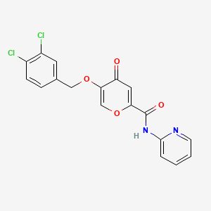 5-[(3,4-dichlorobenzyl)oxy]-4-oxo-N-(pyridin-2-yl)-4H-pyran-2-carboxamide