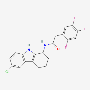 N-(6-chloro-2,3,4,9-tetrahydro-1H-carbazol-1-yl)-2-(2,4,5-trifluorophenyl)acetamide