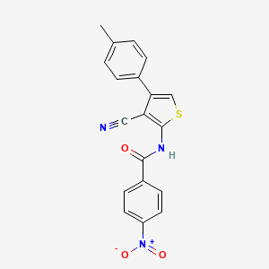 N-[3-cyano-4-(4-methylphenyl)thiophen-2-yl]-4-nitrobenzamide