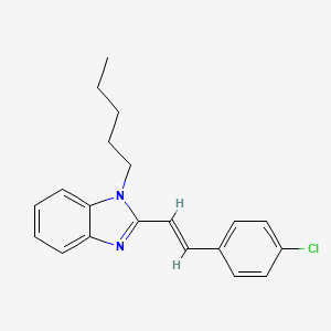 2-[(E)-2-(4-chlorophenyl)ethenyl]-1-pentyl-1H-benzimidazole