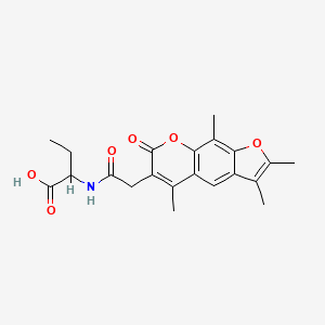 2-{[(2,3,5,9-tetramethyl-7-oxo-7H-furo[3,2-g]chromen-6-yl)acetyl]amino}butanoic acid