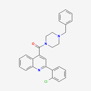 molecular formula C27H24ClN3O B10980490 (4-Benzylpiperazin-1-yl)[2-(2-chlorophenyl)quinolin-4-yl]methanone 